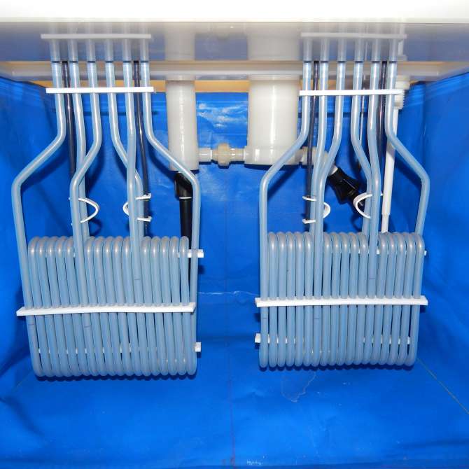 inside ultrasonic cleaning tub