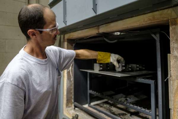 Man with protective equipment at work